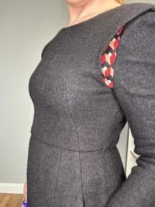 Rochie neagră din stofă plină – mărimea XS–S - Img 3