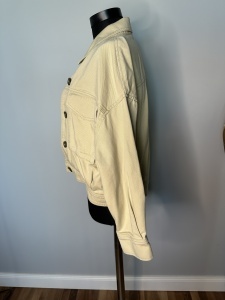 Jachetă din Material de Jeans Bej - Img 2