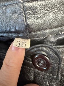Pantaloni vintage din piele naturală – mărimea 36 - Img 2