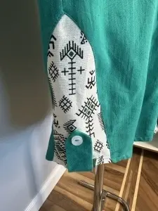 Cămașă-Rochie Artizanală din Pânză de Bumbac - Img 4