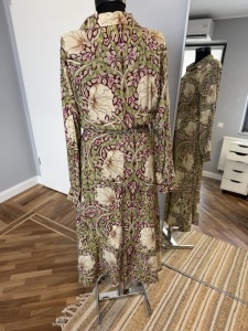 Rochie maxi Morris & Co. x H&M cu imprimeu botanic – mărimea 44 - Img 3