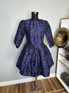 Rochie mov din brocart – mărimea S - Img 3