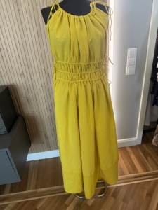 Rochie Zara din in, galben muștar - Img 2