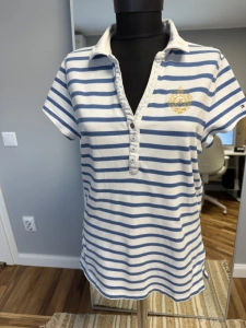 Tricou polo Tommy Hilfiger cu dungi – mărimea XL