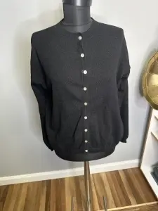 Cardigan negru lână și cașmir – mărimea L