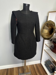 Rochie neagră din stofă plină – mărimea XS–S - Img 4