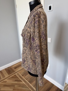 Cămașă vintage din mătase naturală – imprimeu paisley - Img 4