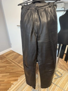 Pantaloni vintage din piele naturală – mărimea 36 - Img 3