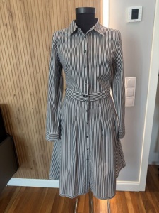 Rochie Marella cu dungi alb-negru