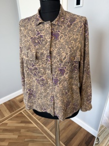Cămașă vintage din mătase naturală – imprimeu paisley