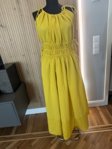 Rochie Zara din in, galben muștar - Img 3