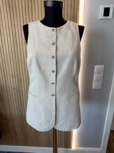 Vestă mix de in, H&M – mărimea S