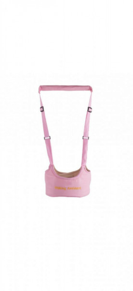 Ham pentru mers NOVOKIDS™ First Walking Assistant, Cu maner comfortabil, Intaritura, Material moale, Max 15 kg, Lavabil, Roz