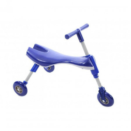 Tricicleta pliabila pentru copii Kids™ Scuttle Bug, cadru metalic, 3 roti din silicon, stabilitate mare, ALBASTRU
