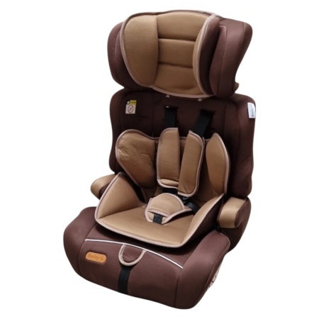 Scaun Auto 2 in 1 pentru copii Baby Care™ HC01, Transformabil in inaltator auto, 9-36 kg, Omologare R129 i-Size, Spatar detasabil, Sistem de prindere in centura de siguranta, Husa detasabila, Maron