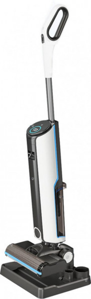 Aspirator vertical fara fir HouseXL™ YMC Ground Cleaner PRO, Cu spalare, Functie auto curatare, Alerte vocale, Display digital, Functie absorbtie lichide, Negru