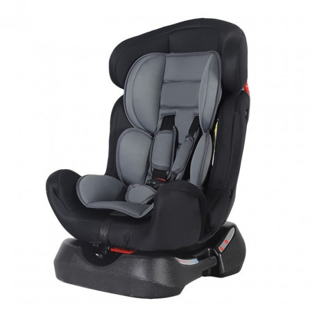 Scaun Auto 2 in 1 pentru copii NOVOKIDS™ Safety 5000, Transformabil in scoica auto, 0-25 kg, Spatar reglabil, Omologare R-129 i-Size, Centura de siguranta cu prindere in 5 puncte, Husa detasabila, Gri