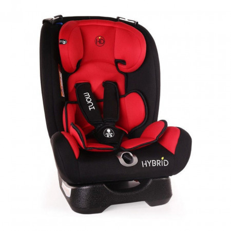 Scaun auto ajustabil Jolly Kids®, 9+36 Kg, sistem prindere in 3 puncte, Omologare R-129 i-Size, Rosu