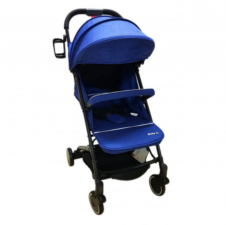 Carucior nou nascuti 2 in 1 BABY CARE™ PRO A8, Transformabil in troller, Spatar reglabil in 3 trepte, Roti cu rulment, Frana picior,Pliabil ,Albastru