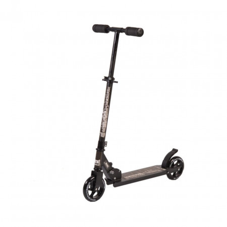 Trotineta din aluminiu NOVOKIDS™ RendezVous, Maxim 100 kg, Functie Super Brake, Maner reglabil pe inaltime, Diametru roata 145 mm, Negru