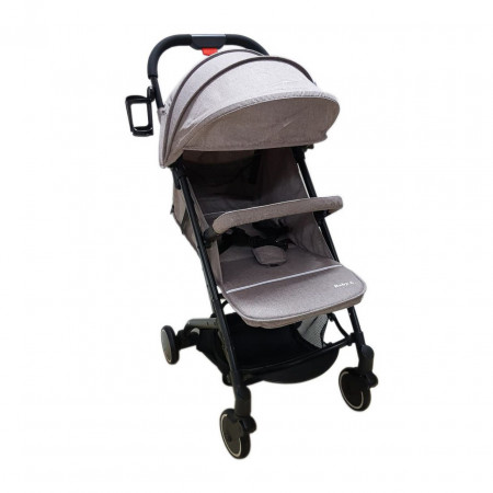 Carucior nou nascuti 2 in 1 BABY CARE™ PRO A8, Transformabil in troller, Spatar reglabil in 3 trepte, Roti cu rulment, Frana picior,Pliabil ,GRI