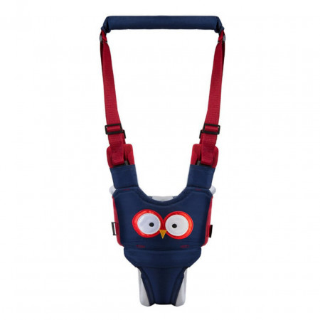 Ham pentru mers NOVOKIDS™ Premium Owl Walking Assistant, Cu maner comfortabil, Intaritura, Material moale, Max 20 kg, Lavabil, Bleumarin