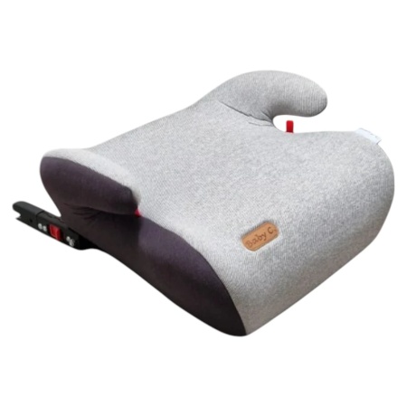 Inaltator auto cu Isofix Baby Care™ BS02P, 15-36 kilograme, Max 12 ani, Omologare R129 i-Size, Sistem de prindere in centura de siguranta, Husa detasabila si lavabila, Gri