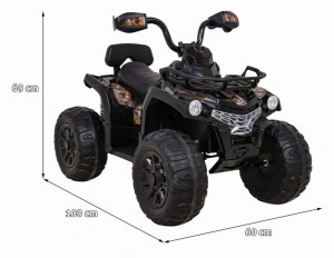 ATV-Electric-cu-acumulator-pentru-copii-NOVOKIDS-Madness-Quad-PRO-Cu-melodii-si-lumini-Lungime-100-cm-3-8-ani-Max-30-kg-Roti-EVA-12V-Negru