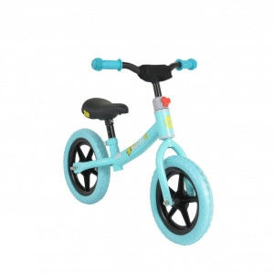 Bicicleta pedagogica fara pedale pentru copii NOVOKIDS™ Happy 2B, Roti 12" inch, 1-5 ani, Maxim 20 kg, Cadru carbon, Roti din spuma cauciucata EVA, Turquoise