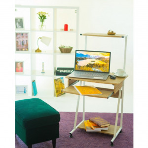 Birou-pentru-copii-Novokids-Shelf-Computer-desk-Cadru-metalic-Cu-raft-depozitare-si-tavita-retractabila-pentru-tastatura-Dimensiuni-60x50x117-cm-Pentru-laptop-si-Computer-Natur_4