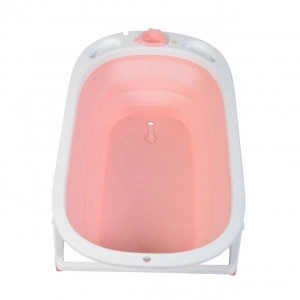 Cadita-pliabila-cu-stender-pentru-bebelusi-si-copii-NOVOKIDS-Folding-Bath-Tub-baita-bebe-ergonomica-81x45x22-cm-supapa-scurgere-Roz_2