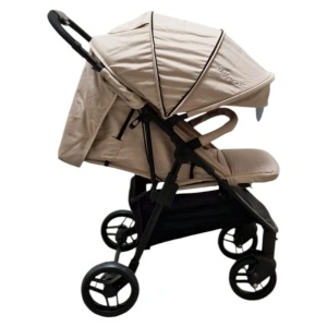 Carucior nou nascuti 2 in 1 BABY CARE™ PRO YK78, Pozitie somn, Spatar reglabil in 7 trepte, Frana picior, Pliabil, Maron Gold