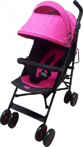 Carucior-sport-tip-umbrela-Baby-Care-PRO-803B-Spatar-reglabil-in-7-trepte-Pozitie-somn-Amortizoare-Frana-picior-Pliabil-Fucsia