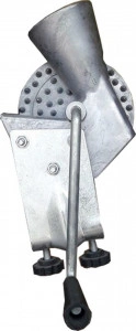 Masina manuala de curatat porumb din aliaj de aluminiu, curatatoare manuala, 2 menghine de prindere, Gri metalic