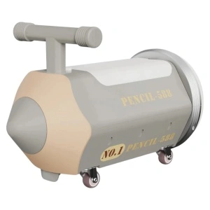 Masinuta cu Functie de Trotineta Fara Pedale Pentru Copii NOVOKIDS™ My First Pencil Car, Cu Melodii si lumini, Maxim 25 Kg, Roti cu rotire 360 grade, Sezut cu depozitare, Gri - Img 2