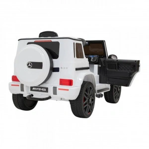 Masinuta-Electrica-cu-acumulator-pentru-copii-NOVOKIDS-Mercedes-G63-AMG-Roti-din-Cauciuc-EVA-Melodii-si-USB-3-8-ani-usi-cu-deschidere-Baterie12V-2-Viteze-lungime-120-cm-2-motoare-550-W-Alb_5