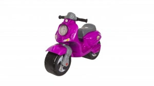 Motocicleta cu functie de trotineta fara pedale pentru copii NOVOKIDS™ Vespa Scooter Mini , Maxim 30 Kg, Cu roti late, Stabilitate mare, ROZ