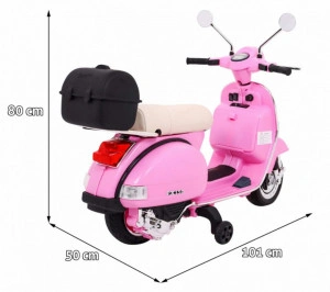 Motocicleta-Electrica-cu-Acumulator-Pentru-Copii-NOVOKIDS-Vespa-Premium-Retro-Scooter-Pornire-la-cheie-3-8-ani-Max-30-kg-Cu-Melodii-si-Lumini-LED-Portbagaj-Roti-ajutatoare-Roz