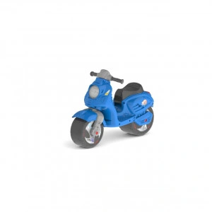 Motocicleta fara pedale pentru copii SCOOTER®, Model deosebit, Suport picioare, Stabilitate marita, Albastru