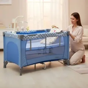 Patut-Pliabil-si-Tarc-copii-Baby-Care-PRO-FMG-120X60-cm-2-Niveluri-de-inaltime-Cu-geanta-transport-inclusa-Plasa-insecte-Albastru-3