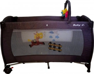 Patut-Pliant-NOVOKIDS-Baby-C-120X60-cm-transforabil-in-Tarc-Copii-2-Niveluri-Masa-infasat-detasabila-Jucarii-plus-geanta-transport-Gri-Jeans