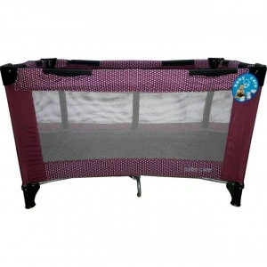 Patut Pliant, Tarc copii Baby Care™ PRO, Pliabil pe 2 Niveluri, plasa tantari,geanta transport inclusa, Mov