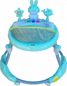 Premergator-reglabil-in-6-trepte-de-inaltime-NOVOKIDS-Happy-Bunny-Cu-melodii-si-lumini-Pliabil-Max-20-kg-Roti-silentioase-Model-Iepuras-Verde-Turquoise_2
