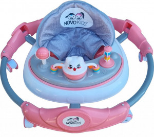 Premergator-reglabil-in-6-trepte-de-inaltime-NOVOKIDS-Little-Kitty-Cu-melodii-Pliabil-Max-20-kg-Roti-silentioase-Model-Pisicuta-Roz_2
