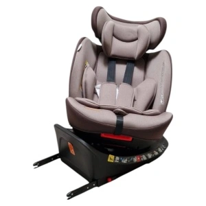 Scaun Auto cu Isofix Baby Care™ BS10P, Cu rotire 360 grade, Omologare R-129 i-Size, 0-36 kg, Tetiera reglabila, Transformabil in scoica auto, Sistem de prindere in centura de siguranta, Husa detasabila, Maron - Img 2
