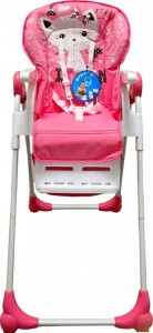 Scaun-de-masa-pentru-copii-si-bebe-Baby-Care-CC-reglabil-in-3-trepte-Pliabil-Centura-de-siguranta-Sezut-comfortabil-Masuta-detasabila-Pozitie-somn-Cosulet-de-depozitare-Model-Pisicuta-Roz_1