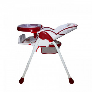 Scaun-de-masa-pentru-copii-si-bebe-Baby-Care-CC-reglabil-in-3-trepte-Pliabil-Centura-de-siguranta-Sezut-comfortabil-Masuta-detasabila-Pozitie-somn-Cosulet-de-depozitare-Model-Ursulet-Rosu-cu-Alb_2