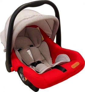 Scoica auto pentru bebelusi Baby Care™ PRO , Cos auto, Maner reglabil, Captuseala comfortabila, Sistem de prindere, Omologare R-129 i-Size, Maximum 13 kilograme, Rosu cu Gri