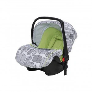 Scoica auto pentru bebelusi NOVOKIDS™ Rachel PRO , Cos auto, Husa picioare demontabila, Maner reglabil, Omologare R-129 i-Size, Captuseala comfortabila, Sistem de prindere in 5 puncte, Maximum 13 kilograme, Gri cu Verde