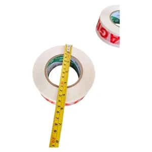 Set 36 benzi adezive HouseXL FRAGILE 50mmx200m, 200 metri, Diametru total 14 cm, Diametru gol 7.5 cm, Latime 5 cm, Alb cu Rosu - Img 3